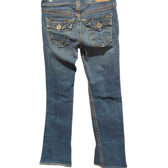 TRUE RELIGION Medium Wash Flap Pocket Bootcut Jeans Size 27 - Picture 3 of 3